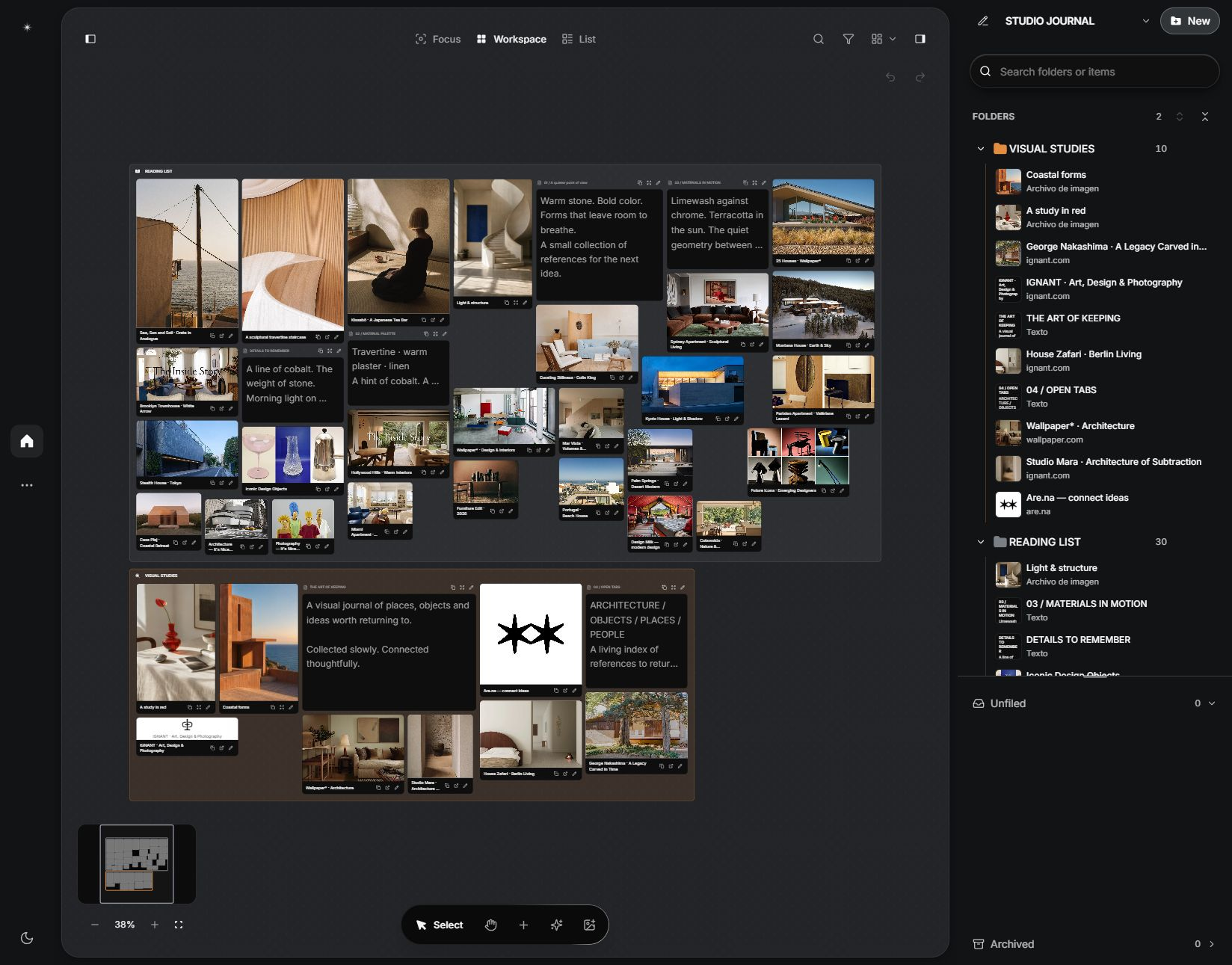 Signoapp dashboard showing the library and spaces